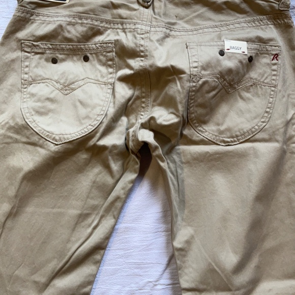 Original Replay “Baggy” beige colour pants sz 28/34 NWT - Picture 6 of 6